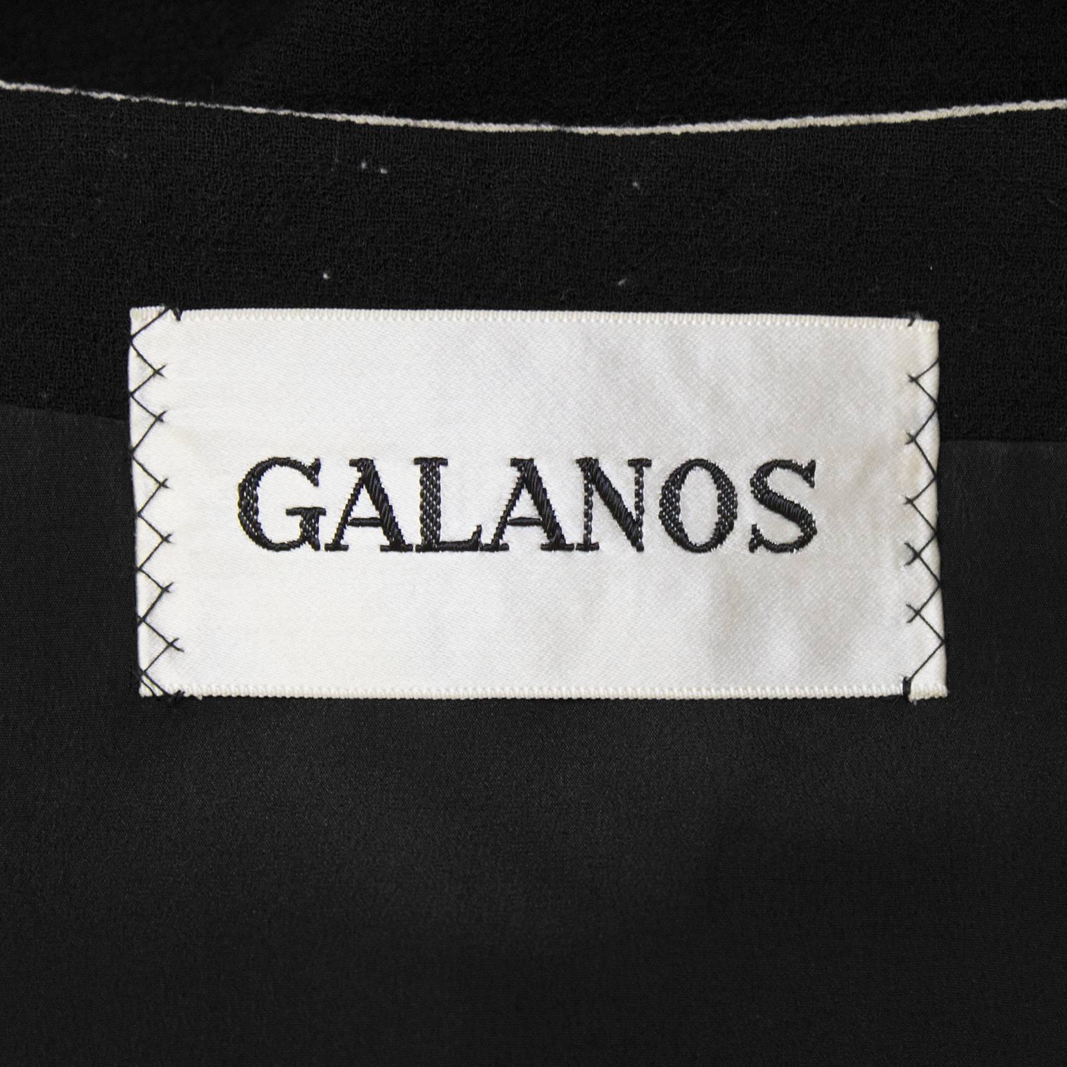 1960's Galanos Black Dress with Pocket Details 1