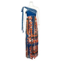 Jean Paul Gaultier 2007 Mesh Strapless Fringe Maxi Dress