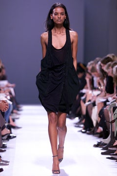 Balenciaga Le Dix by Nicolas Ghesquiere Spring 2002 Runway Black Lace Up Dress