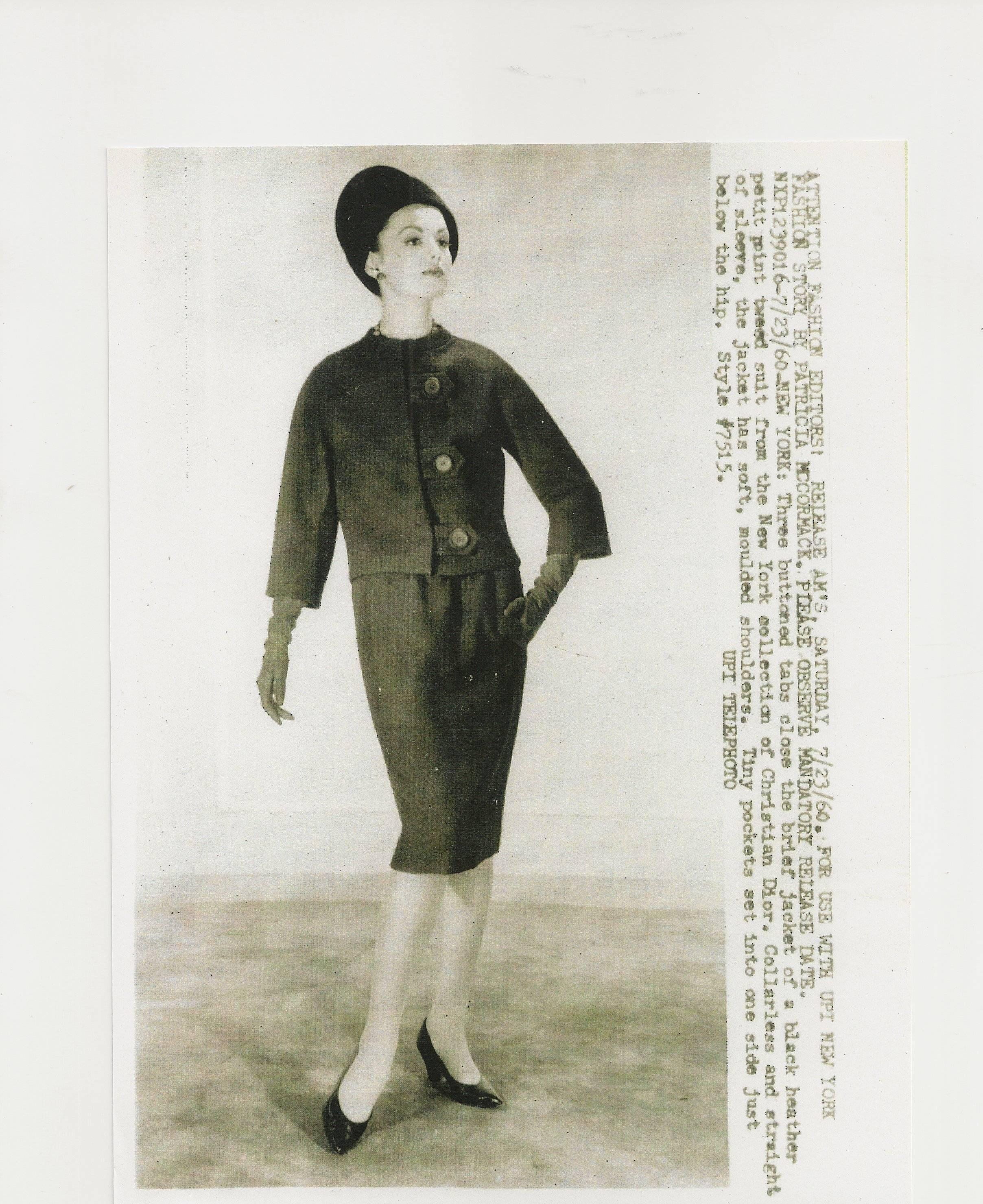 1960 Fall/Winter Christian Dior By Yves Saint Laurent at 1stDibs
