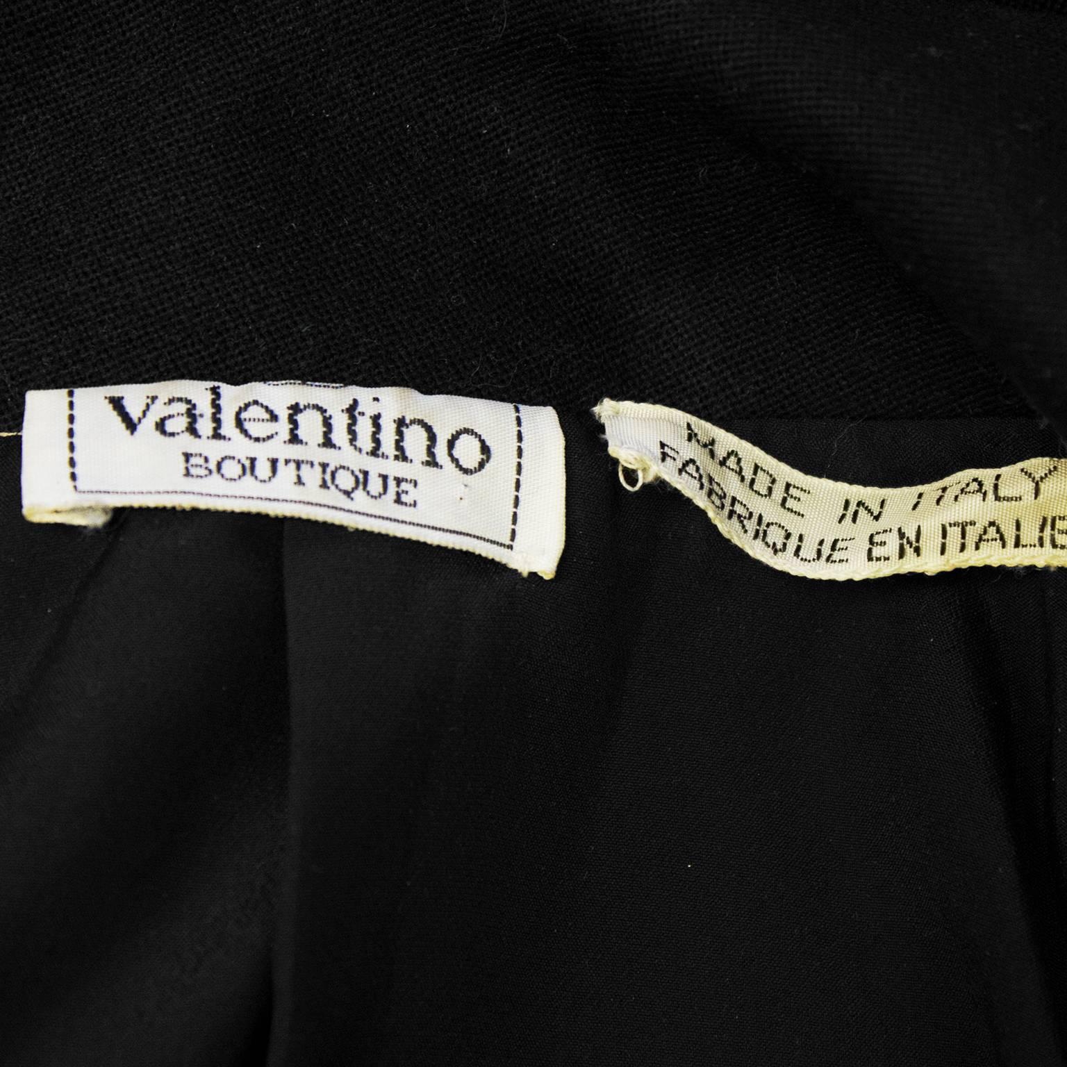 Women's 1980's Valentino Black Jacket with Gold Lurex Trim' For Sale