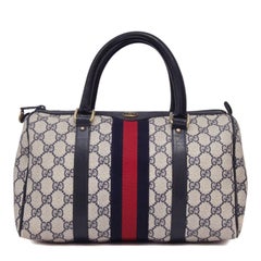 1970's Gucci Navy Monogram Speedy Bag