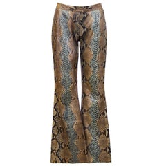 Vintage SS 2000 Tom Ford Era Gucci Genuine Python Leather Pants