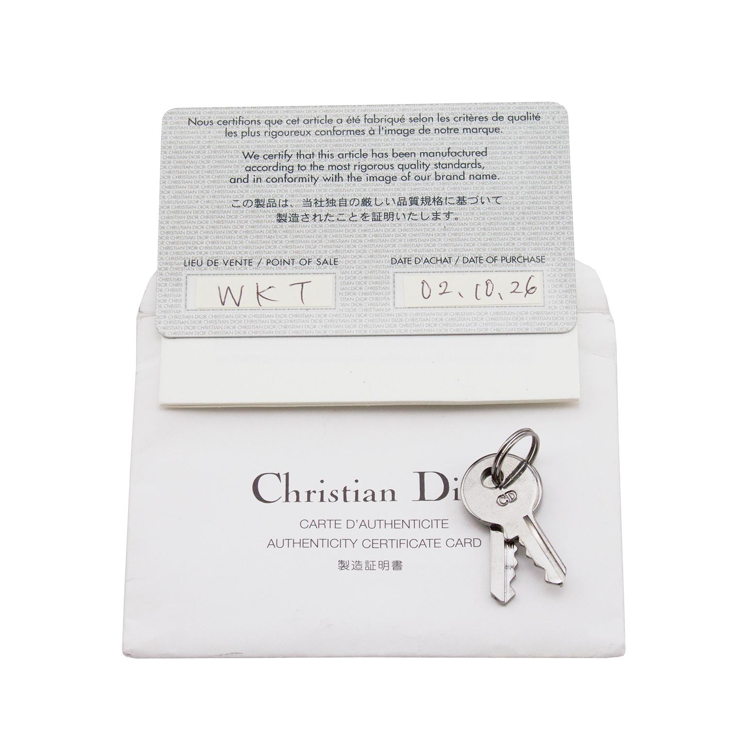 Early 2000's Christian Dior Small Black and White Cotton Logo Boston Bag 2