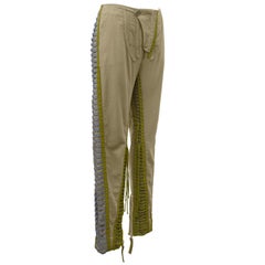Iconic FW 2003 Helmut Lang Khaki Aviator Flight Bondage Pants