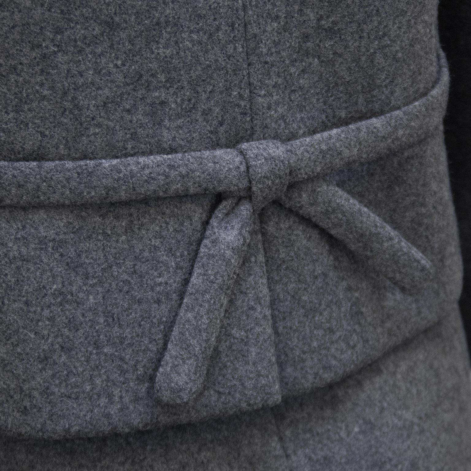 Black 1950s Grey Christian Dior New York Skirt Suit