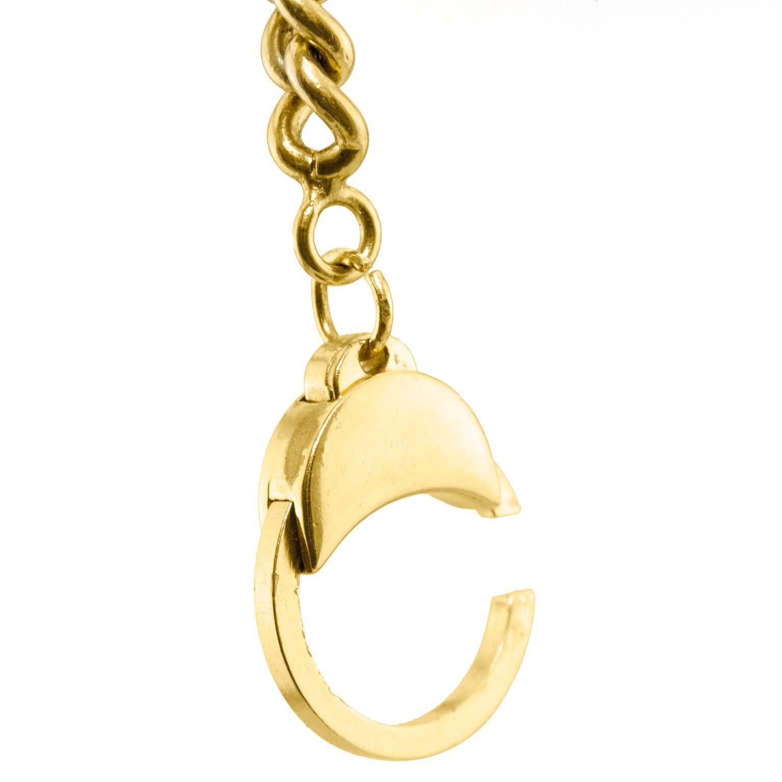 1984 Chanel Rue Cambon Stamped Coin Keychain In Excellent Condition In Toronto, Ontario