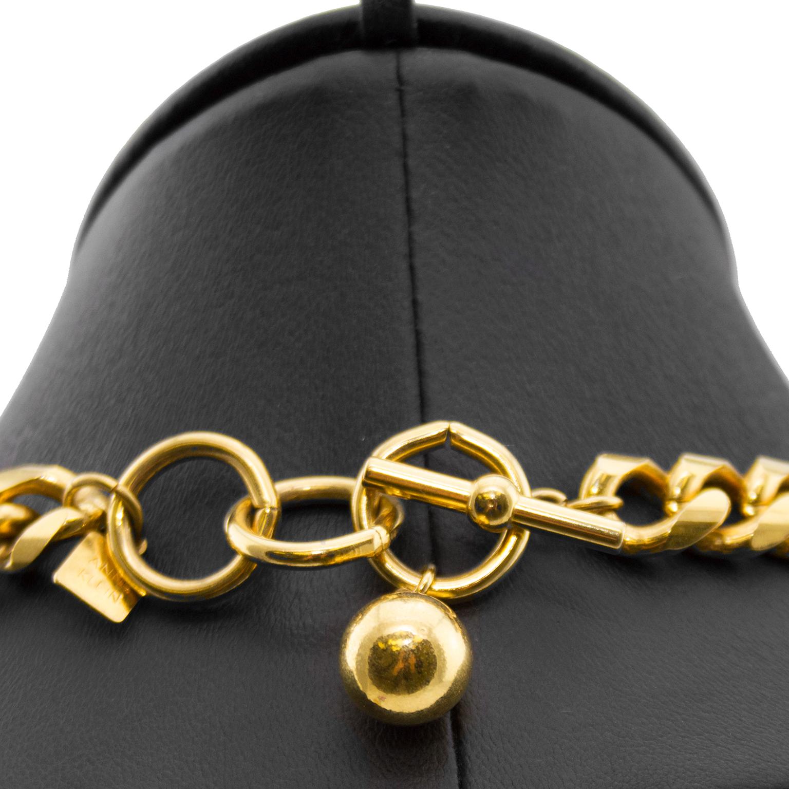 anne klein gold chain necklace