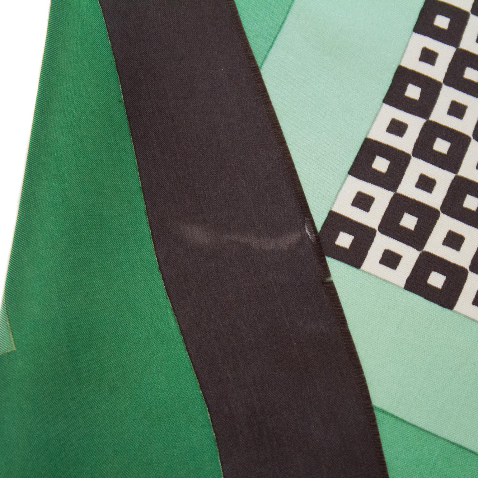 1970's Yves Saint Laurent Modernist Silk Scarf In Excellent Condition In Toronto, Ontario