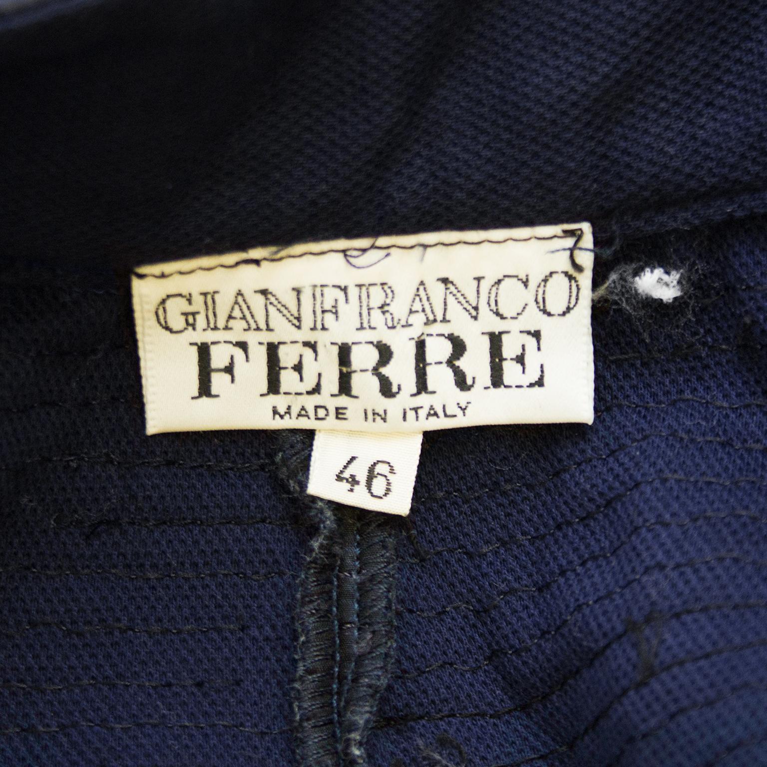 1980s Ferre Navy Fuzzy Lurex Top and Skirt For Sale at 1stDibs | navy ...