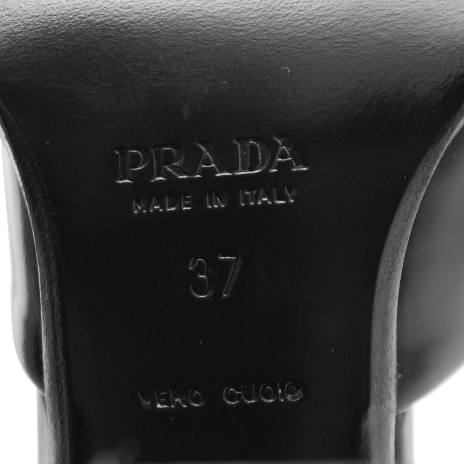 Late 1990s Prada Black Creeper Style Heels 1