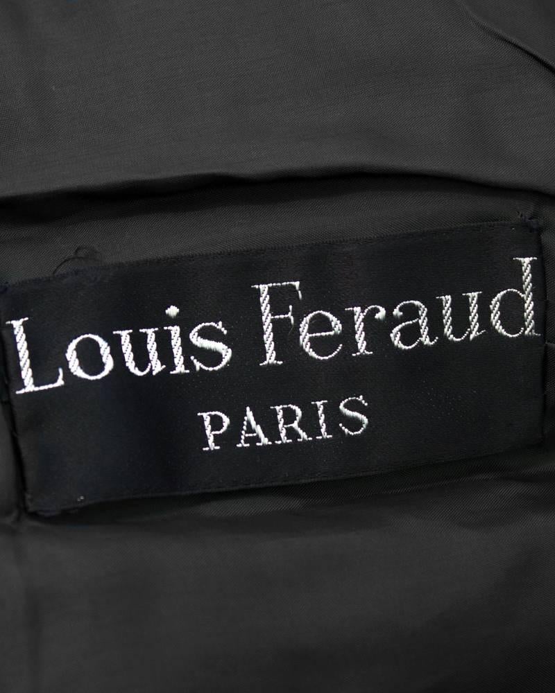 Vestido de cóctel de Louis Feraud de los años 60 con gazar y terciopelo de alta costura en venta 1