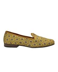 1990's Stubbs and Wootton Honeycomb Pattern Needlepoint Slippers