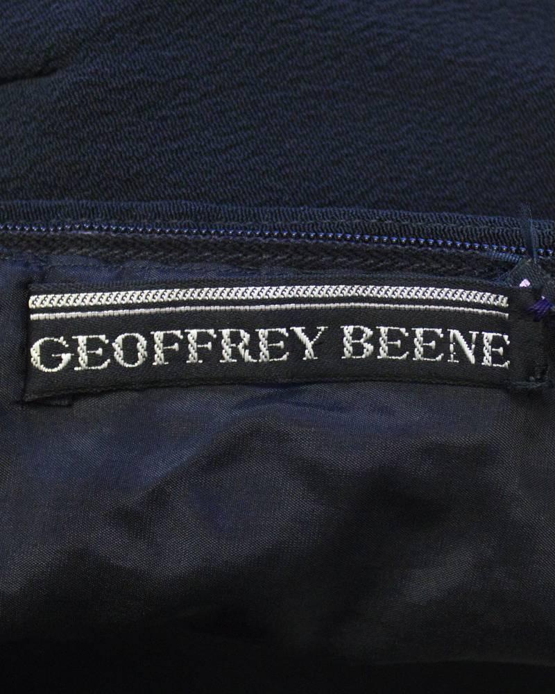 1960's Geoffrey Beene Black Silk Cocktail Dress For Sale 1
