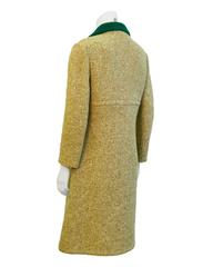 1960's Tiktiner Tan and Green Double Sided Wool Coat