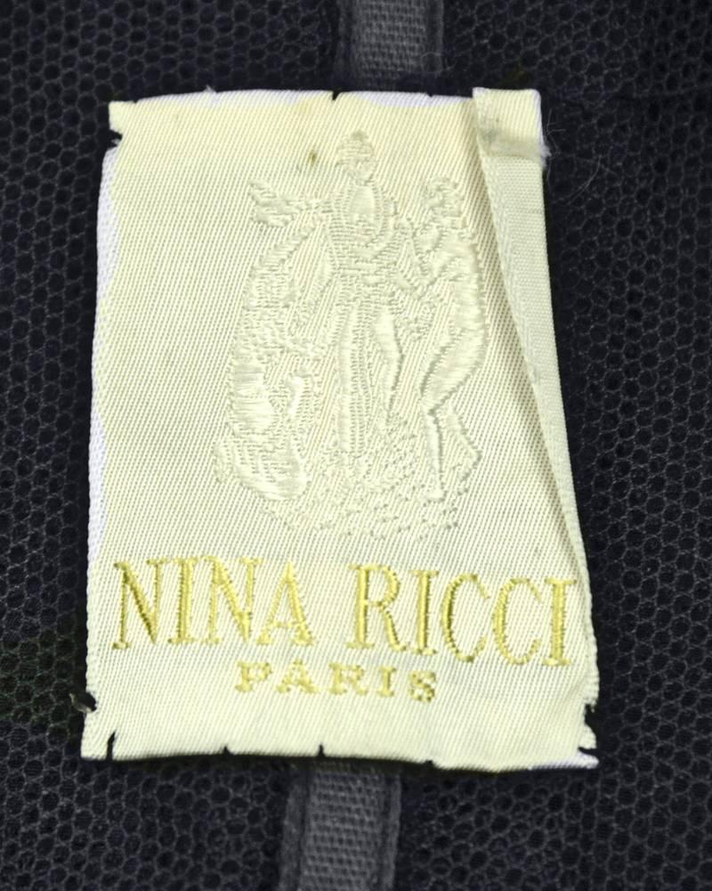 Nina Ricci Schwarzes Couture-Kleid mit Nerzbesatz aus den 1960er Jahren im Angebot 1