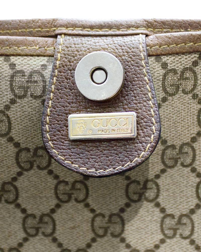 Women's or Men's 1970's Gucci Monogram Tote Bag 