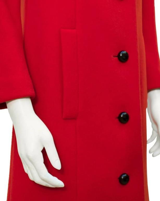 1950's Jacques Heim Red Couture Wool Coat at 1stDibs