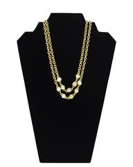 1970's Chanel Gold Chain Sautoir Necklace with Rhinestones