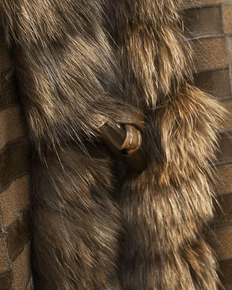 Manteau réversible léger en vison marron des années 1980  en vente 2
