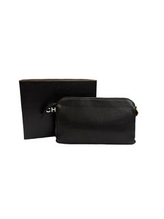 Vintage CHANEL Black Caviar Leather Timeless CC Pouch