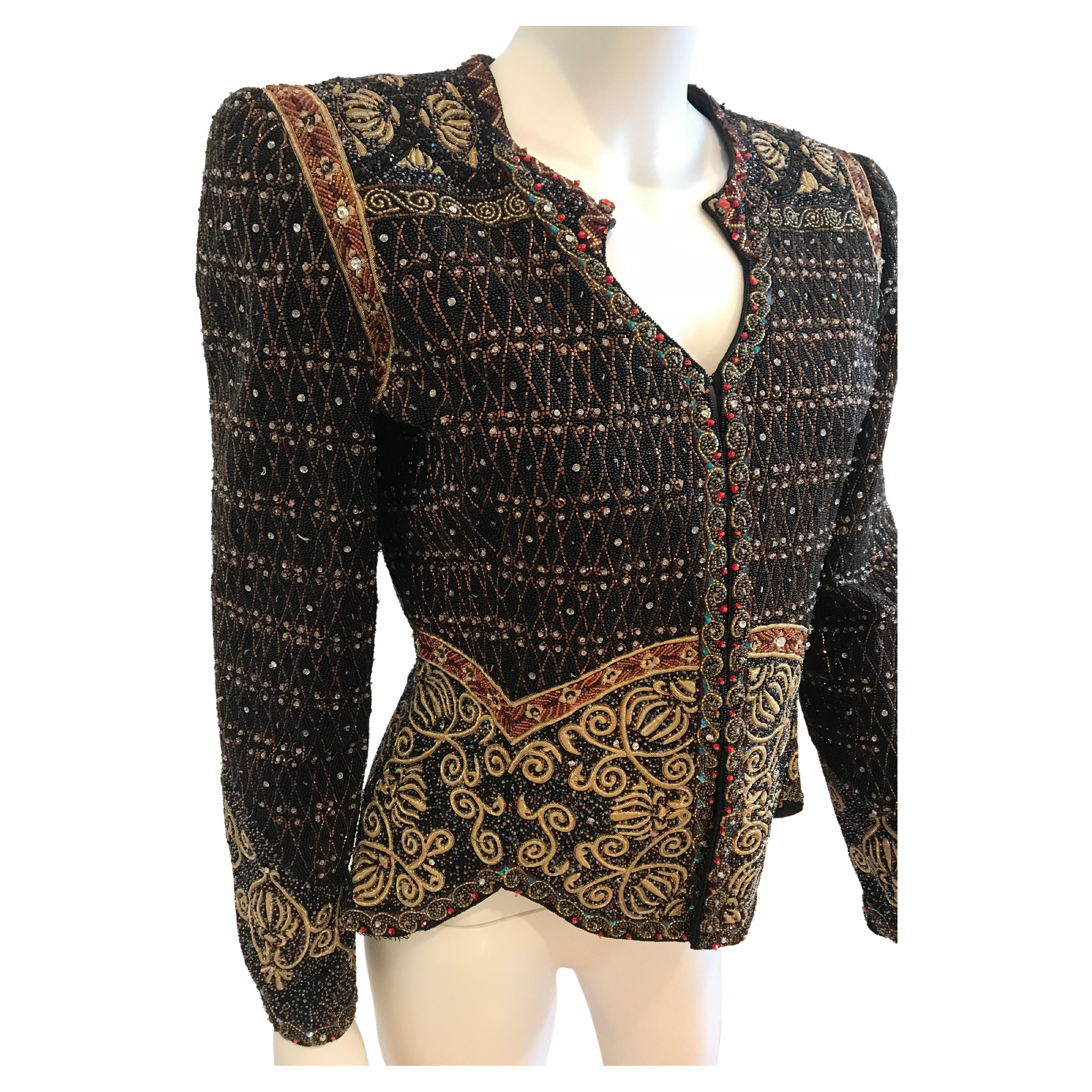 embroidered evening jacket