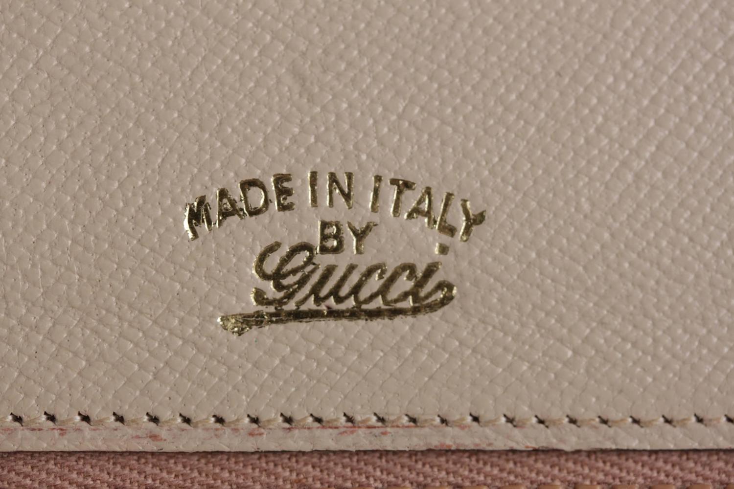GUCCI Italian VINTAGE Beige Leather BAMBOO BAG Handbag PURSE Top Handle RARE at 1stdibs