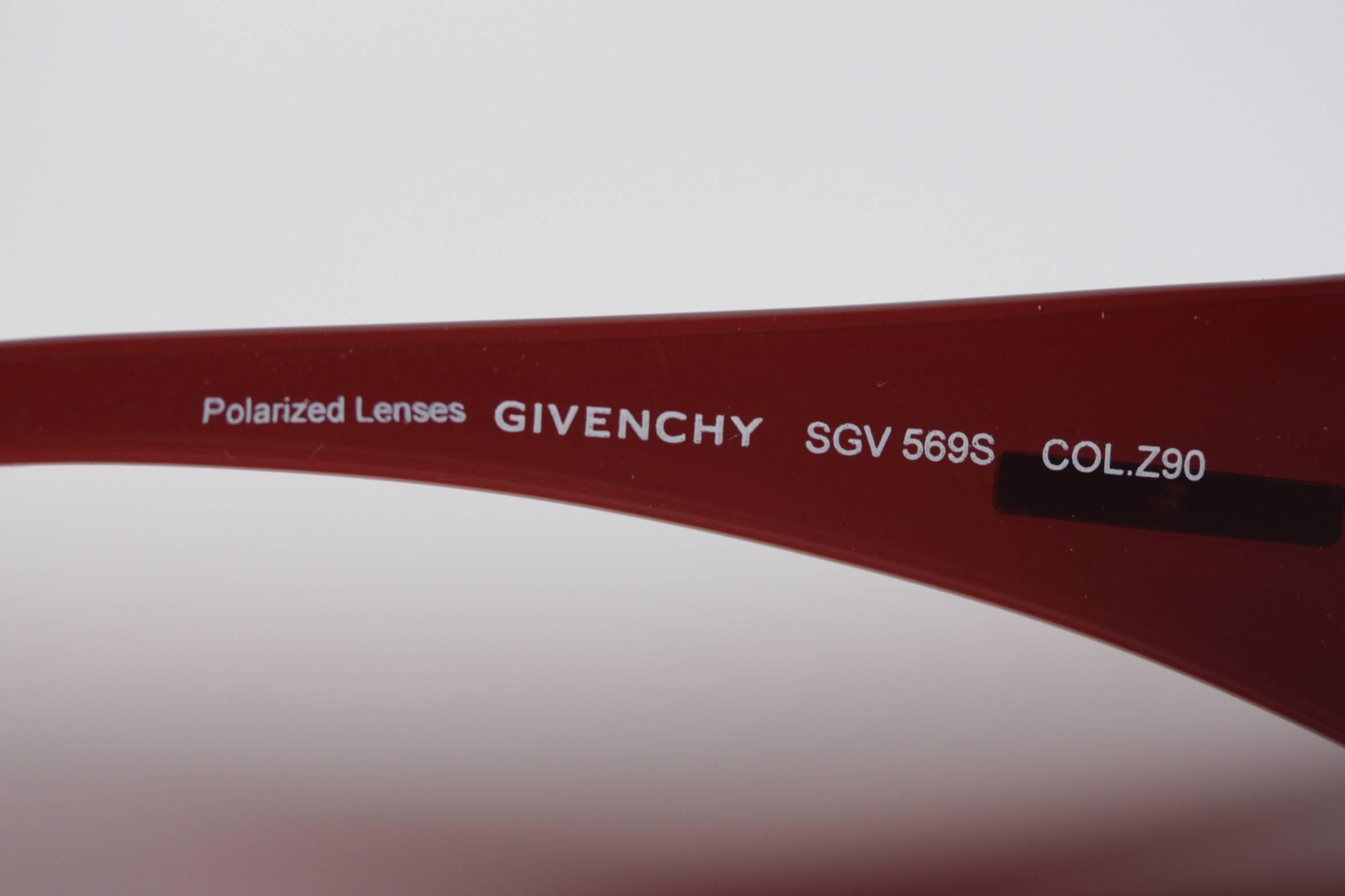 GIVENCHY wrap POLARIZED sunglasses SGV569S col.Z90 brown WOMENS MINT eyewear 3