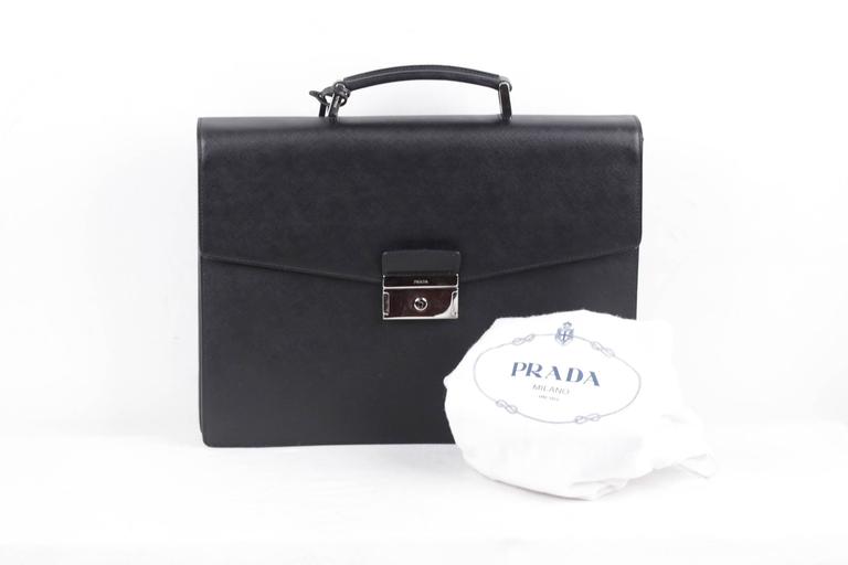 prada leather briefcase