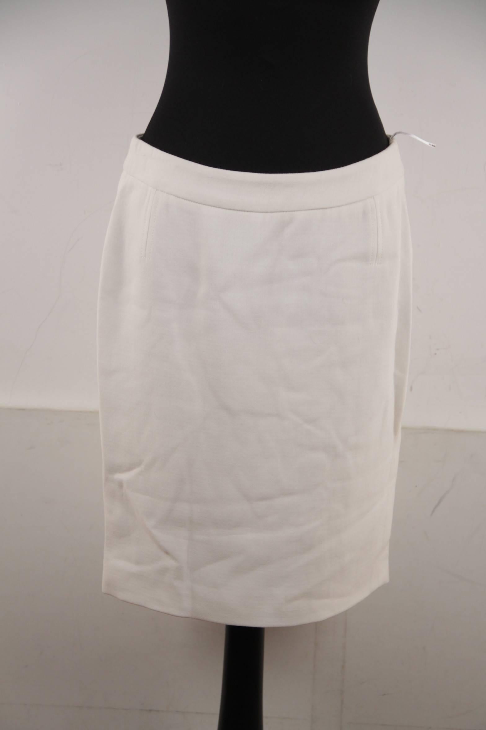 Women's Versace Ivory Wool 3 Piece Set Blazer Skirt Trousers Suit Medusa 