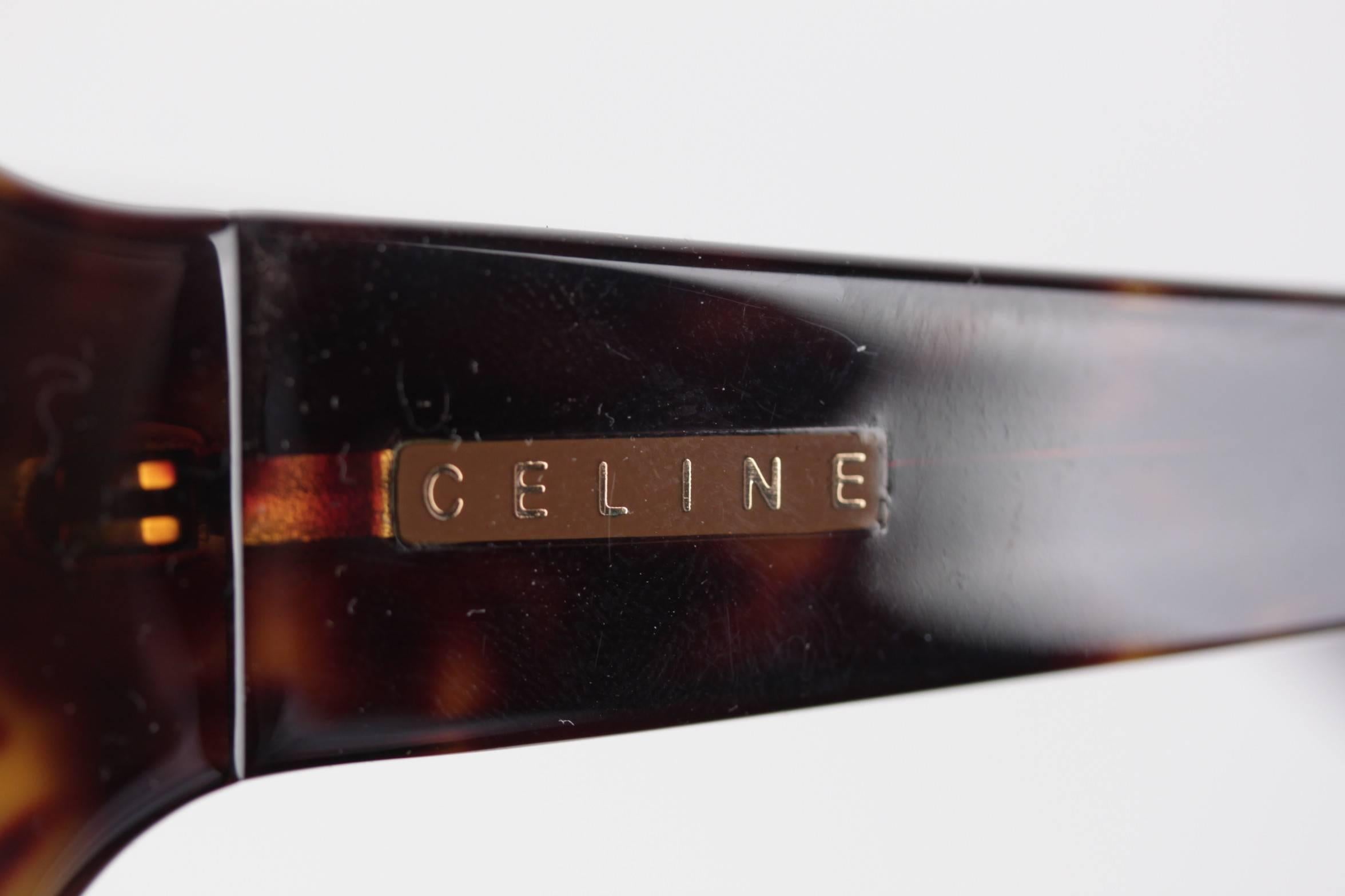 CELINE PARIS braun schildpatt SONNENBRILLE SC 1561 col 722 AUGENBEDINGUNGEN polarisierte Linse 1