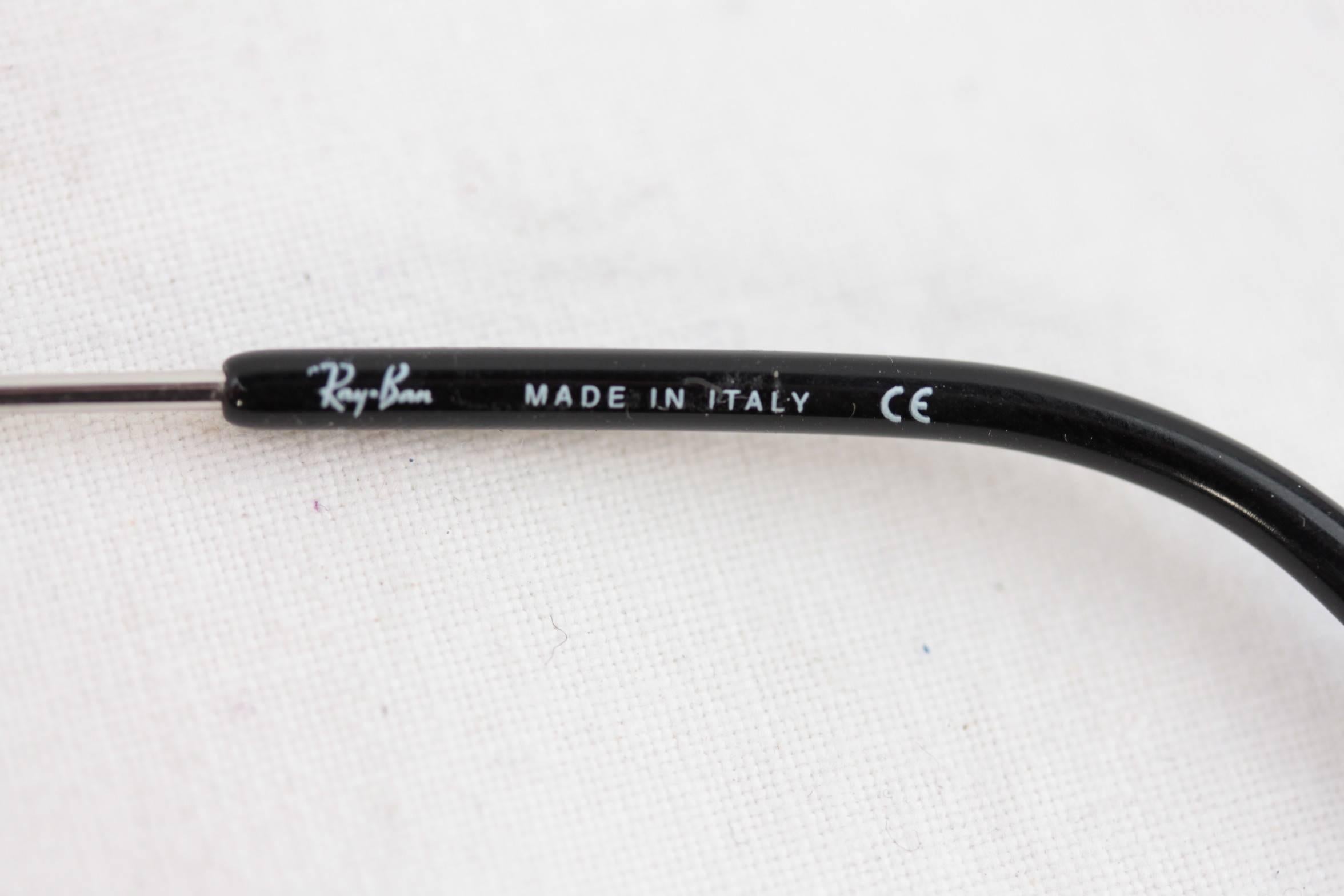 RAY BAN Sunglasses RB3158 003/7E 59/16 Rimless Silver/Pink lens EYEWEAR w/CASE In Excellent Condition In Rome, Rome