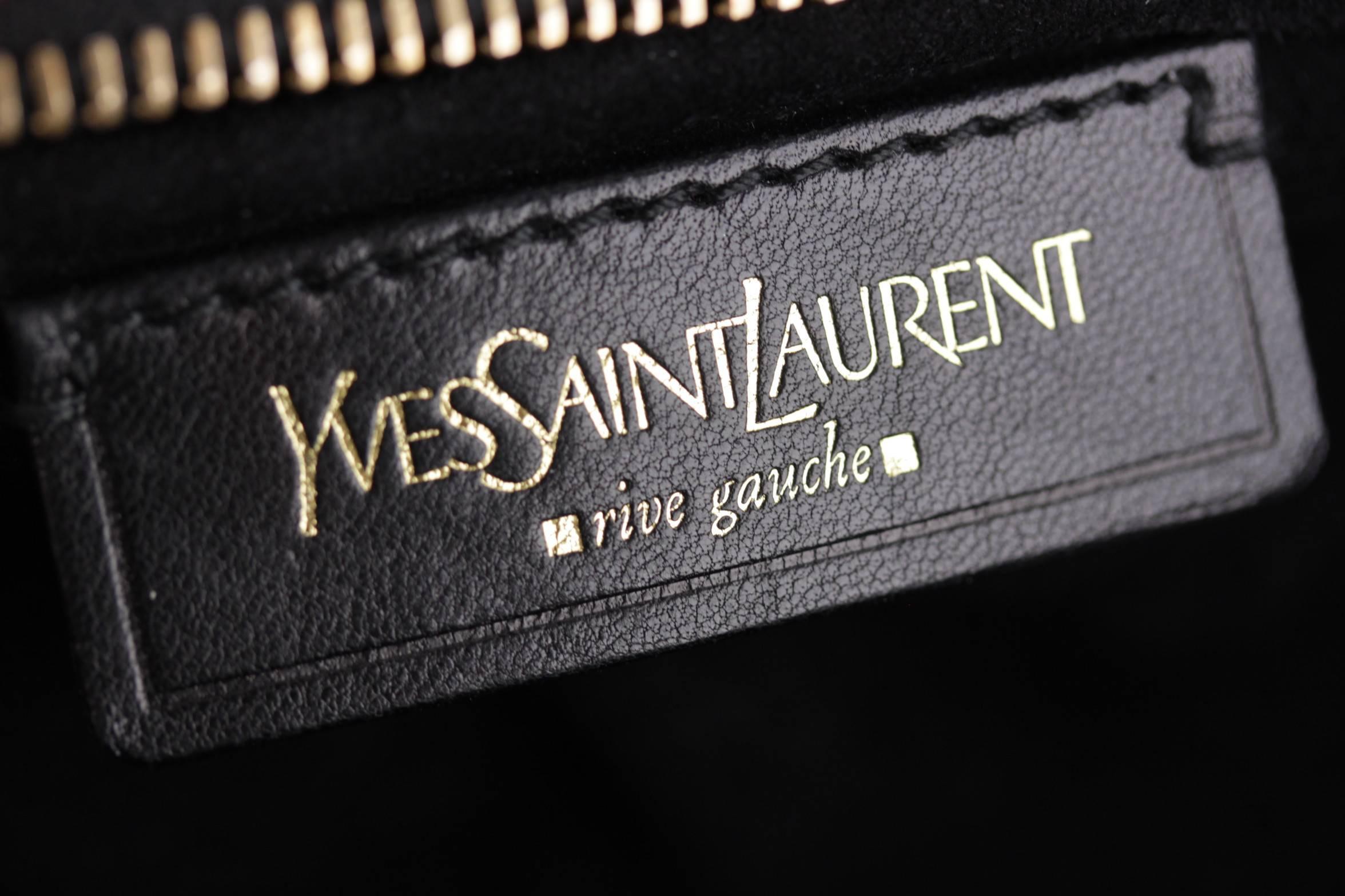 YVES SAINT LAURENT Black Patent Leather MUSE TWO 2 Satchel TOTE Handbag 4