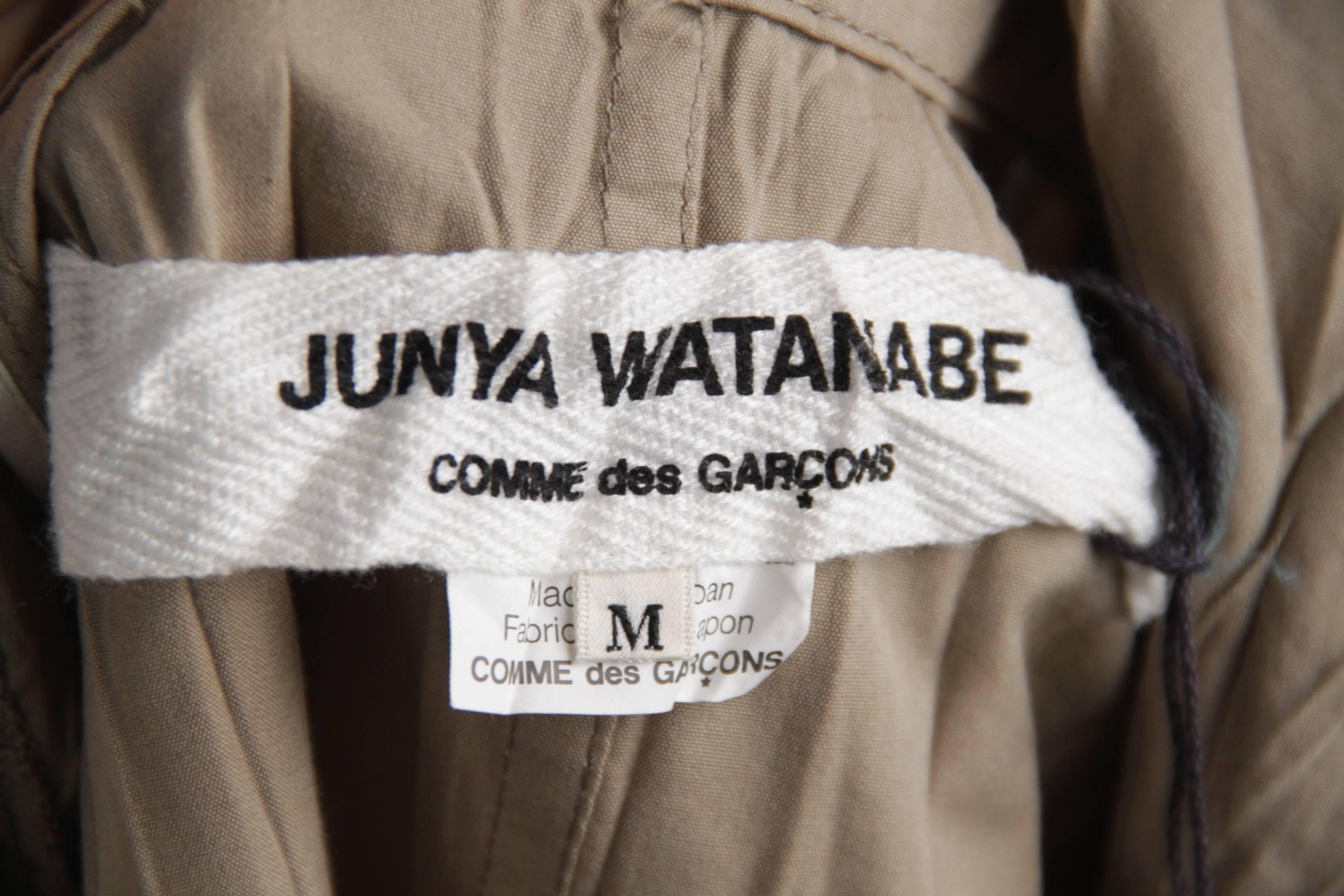 JUNYA WATANABE COMME DES GARCONS Pleated Cotton Blend TRENCH COAT Size M 1