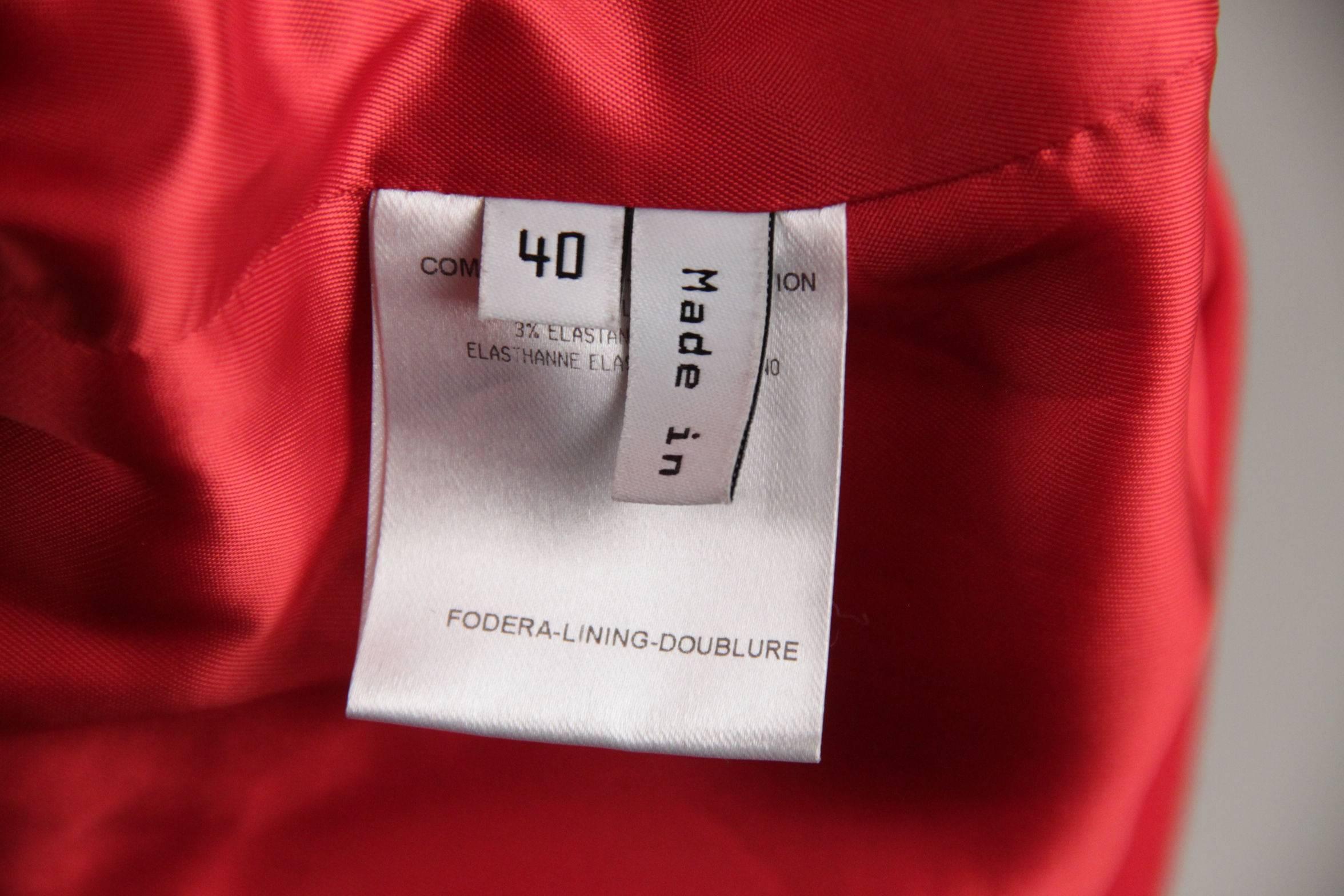 BALENCIAGA Red Wool BLAZER Jacket EQUESTRIAN Style SIZE 38 5