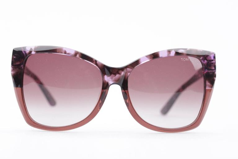 TOM FORD Eyewear CARLI TF 295 55Z 57 16 Oversized Butterfly SUNGLASSES Boxed
