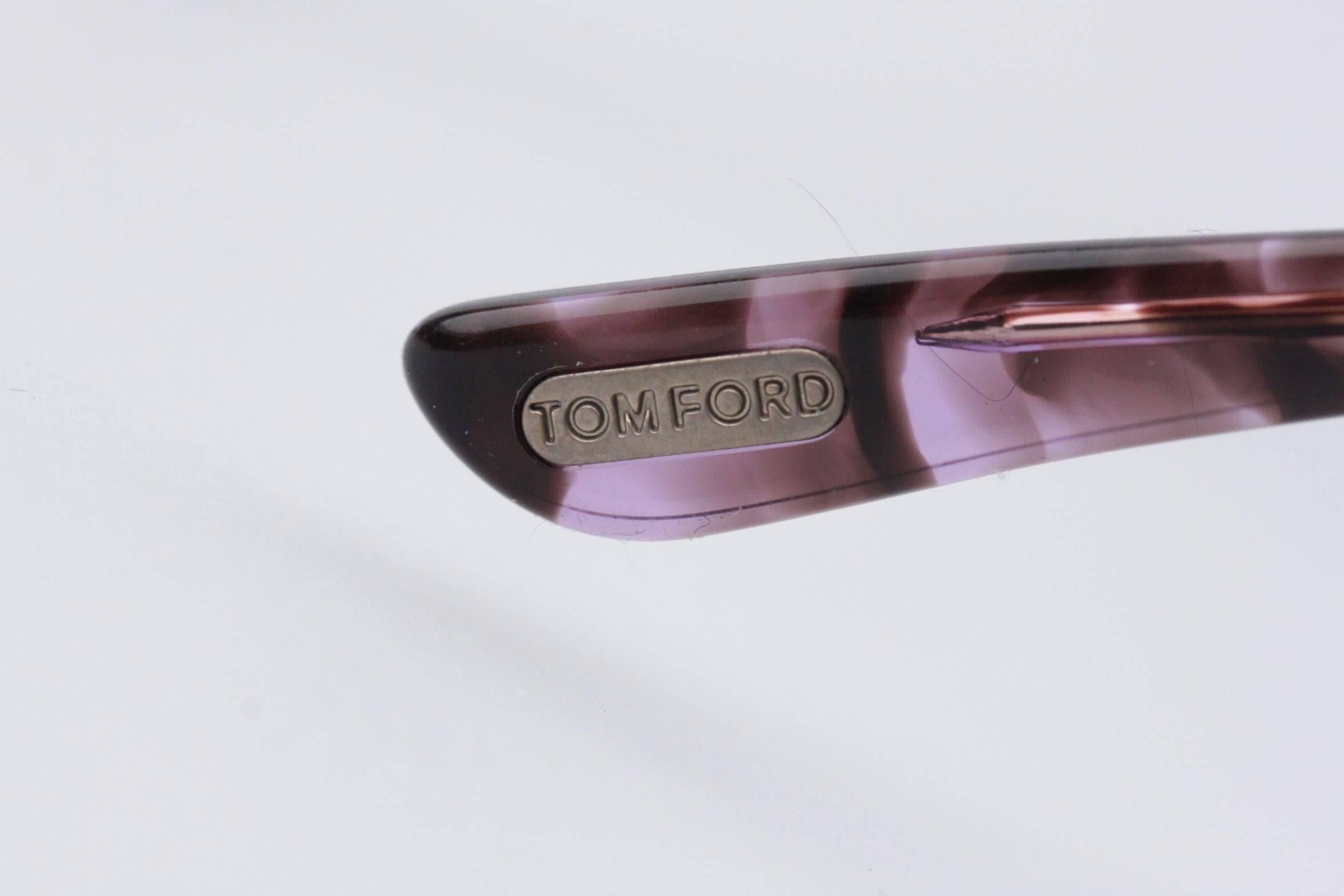 TOM FORD Eyewear CARLI TF 295 55Z 57/16 Oversized Butterfly SUNGLASSES Boxed In New Condition In Rome, Rome