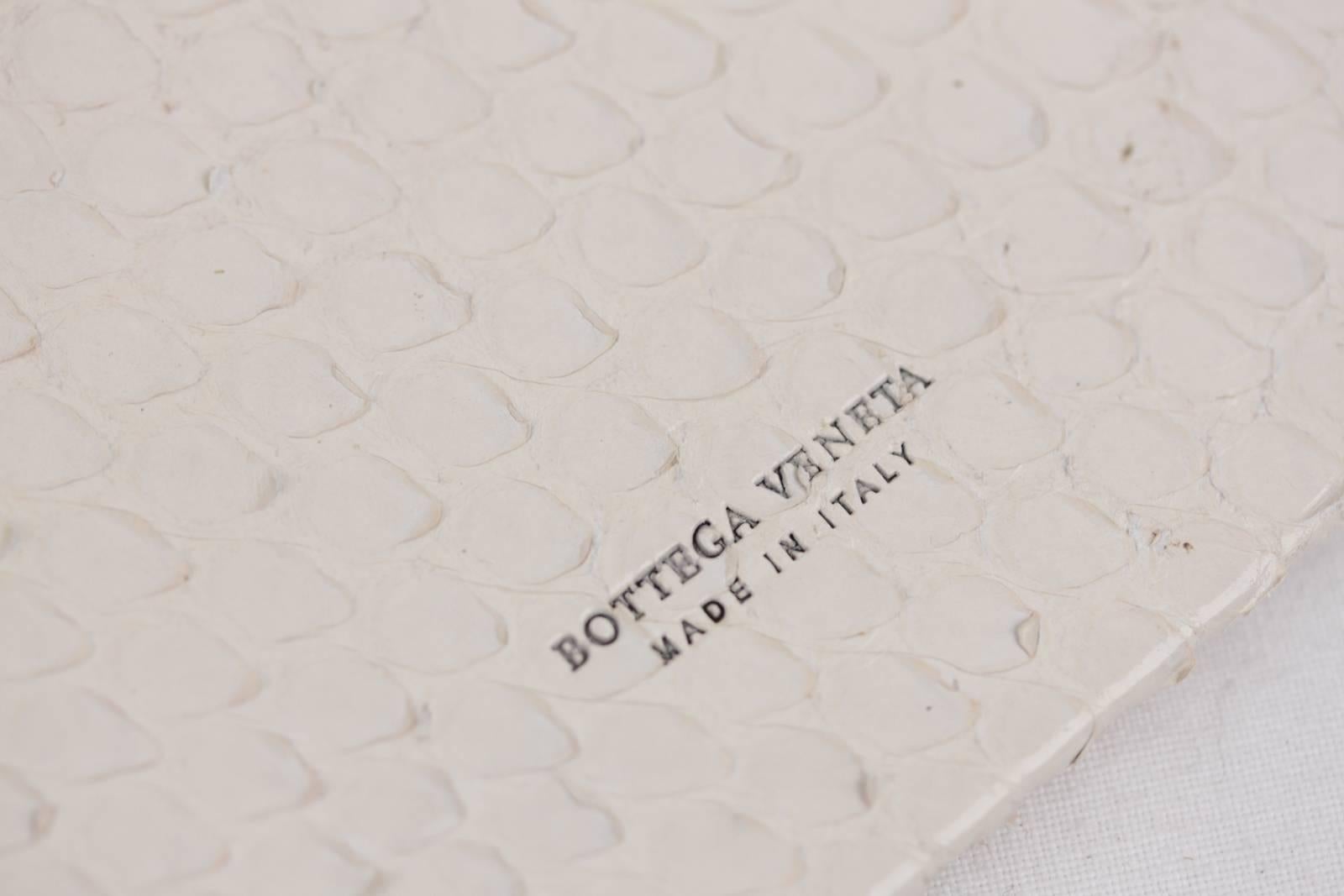 BOTTEGA VENETA Ivory Python Leather SHOULDER BAG Tote HANDBAG 1