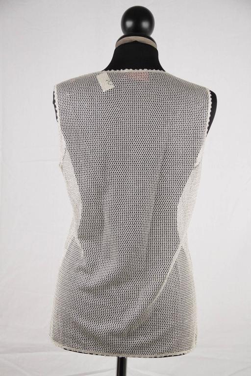 MISSONI Gold Tone Mesh Flower Intarsia SHEER TANK TOP Size 44 For Sale at 1stDibs
