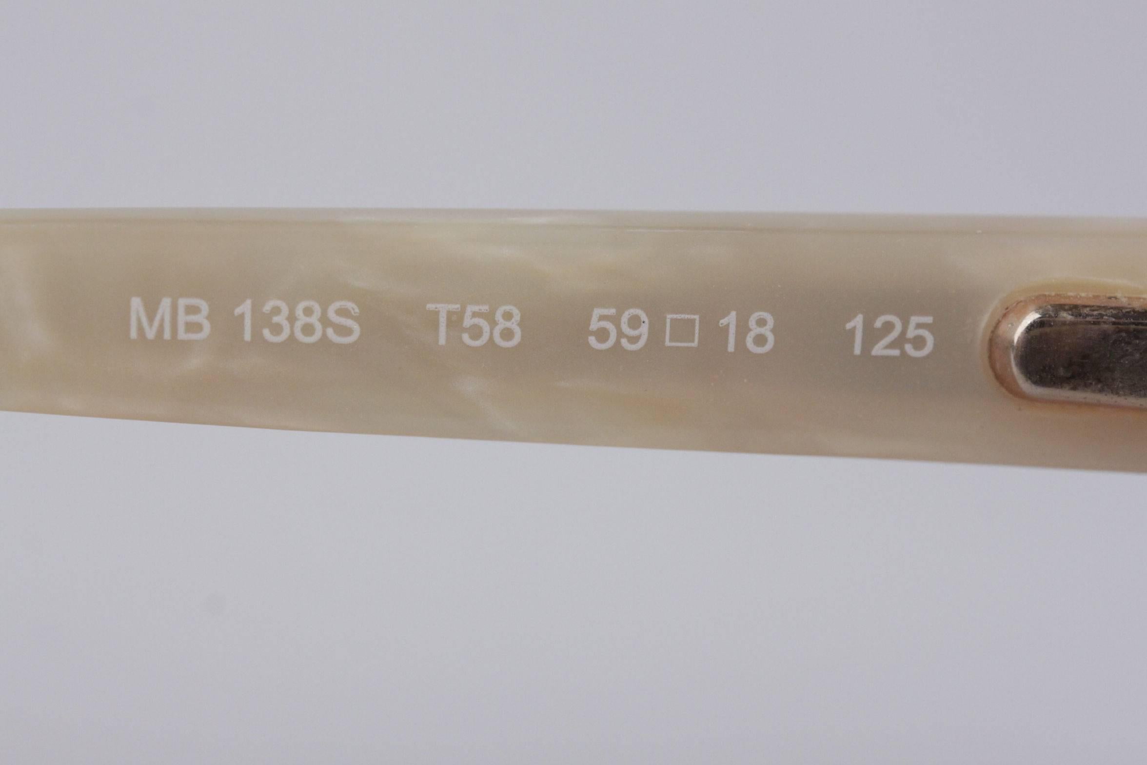 Women's MONTBLANC Ivory MB 138S T58 SUNGLASSES 59/18 125 Gradient Lens EYEWEAR
