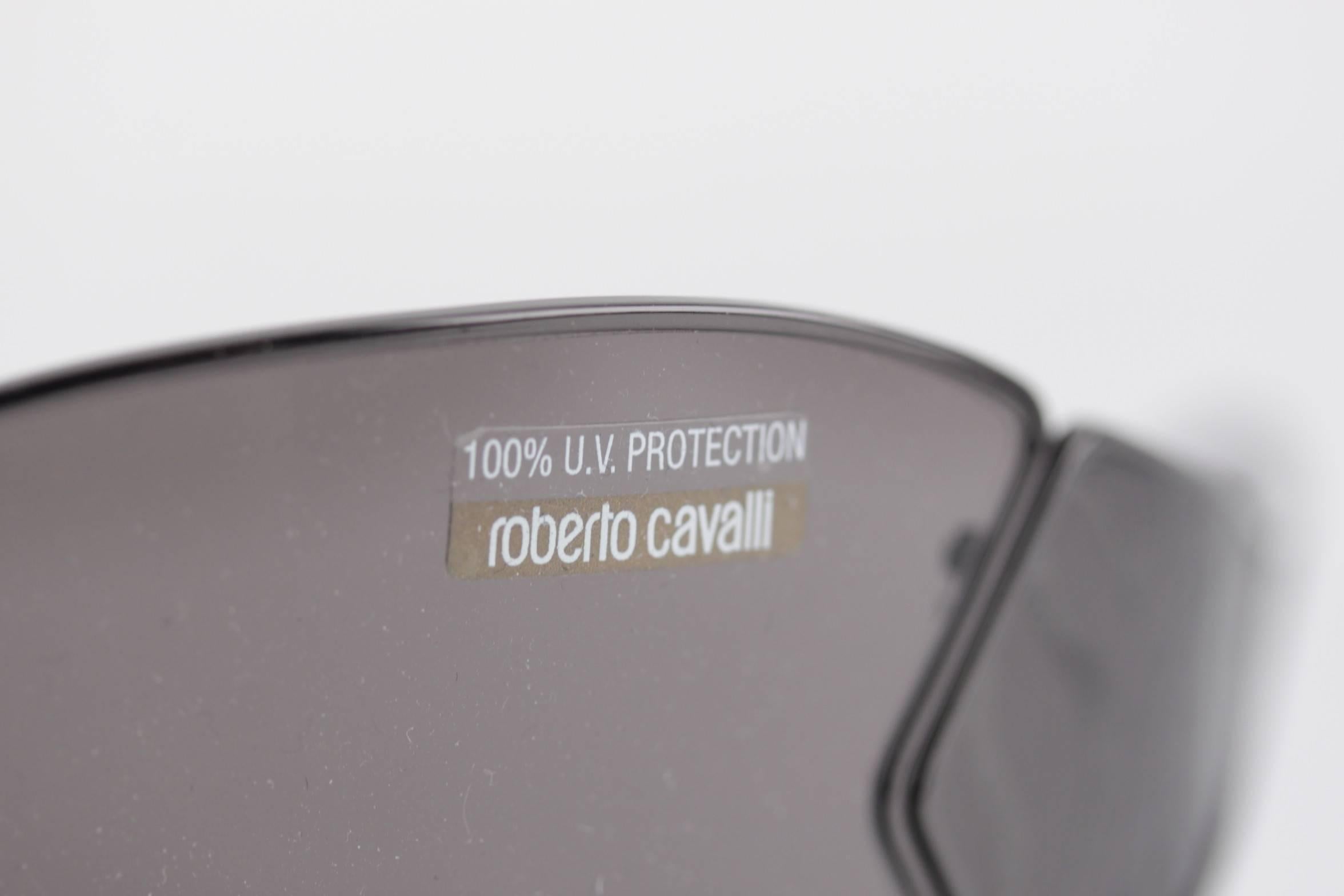 ROBERTO CAVALLI Sunglasses Mod. ARACNE 218 S 223 70/1 130 Gunmetal WRAP Style 2