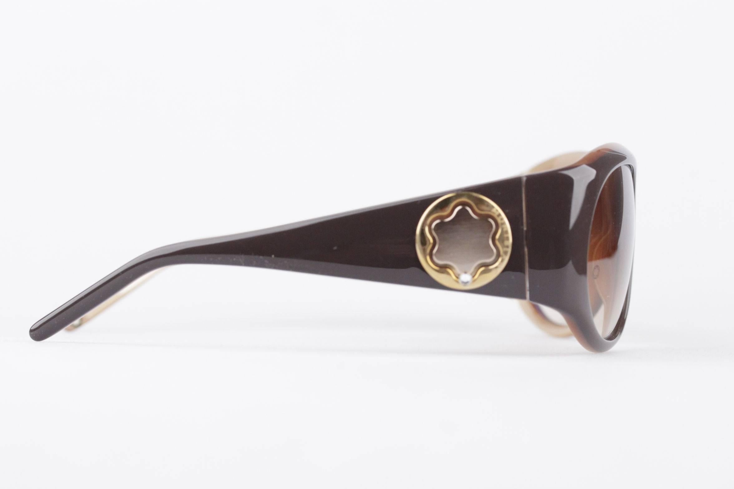 MONTBLANC Braun MB 166S Q31 SUNGLASSES 60/12 130 Gradient Lens EYEWEAR Damen