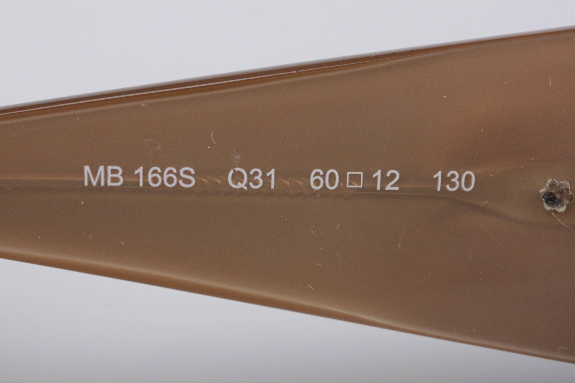 MONTBLANC Brown MB 166S Q31 SUNGLASSES 60/12 130 Gradient Lens EYEWEAR 1