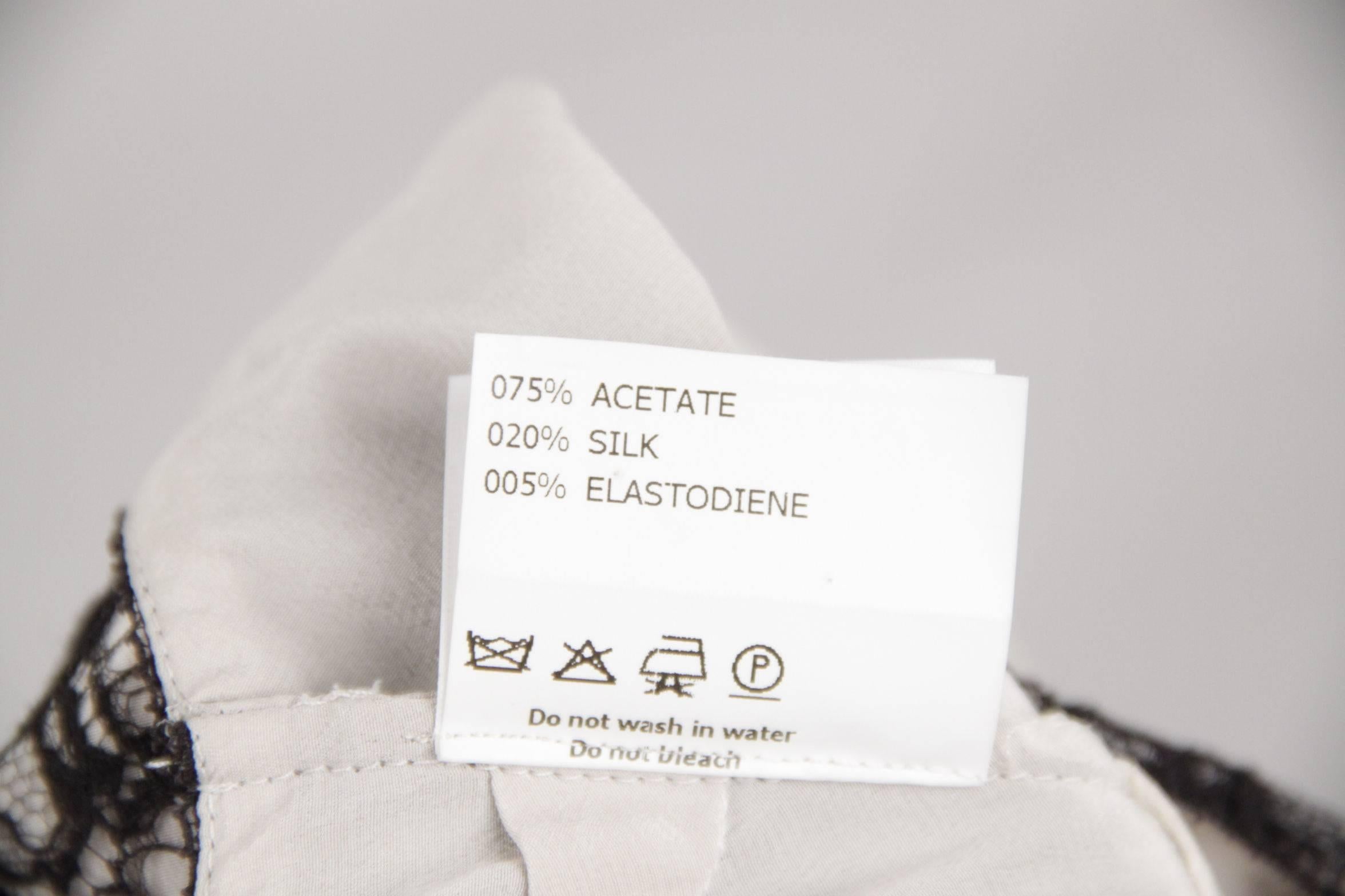 ANTONIO BERARDI Off White Silky SHEATH DRESS & BOLERO Jacket w/ Lace SIZE 44 2
