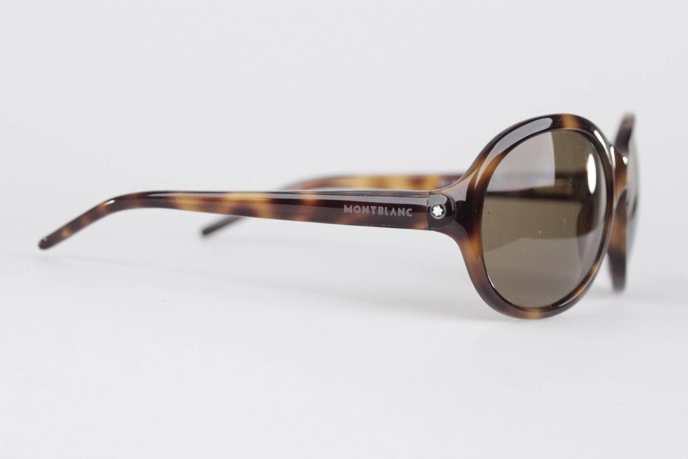 Montblanc Oval Oversized Brown Mint Sunglasses MB138S T32 59mm 125 NOS 4
