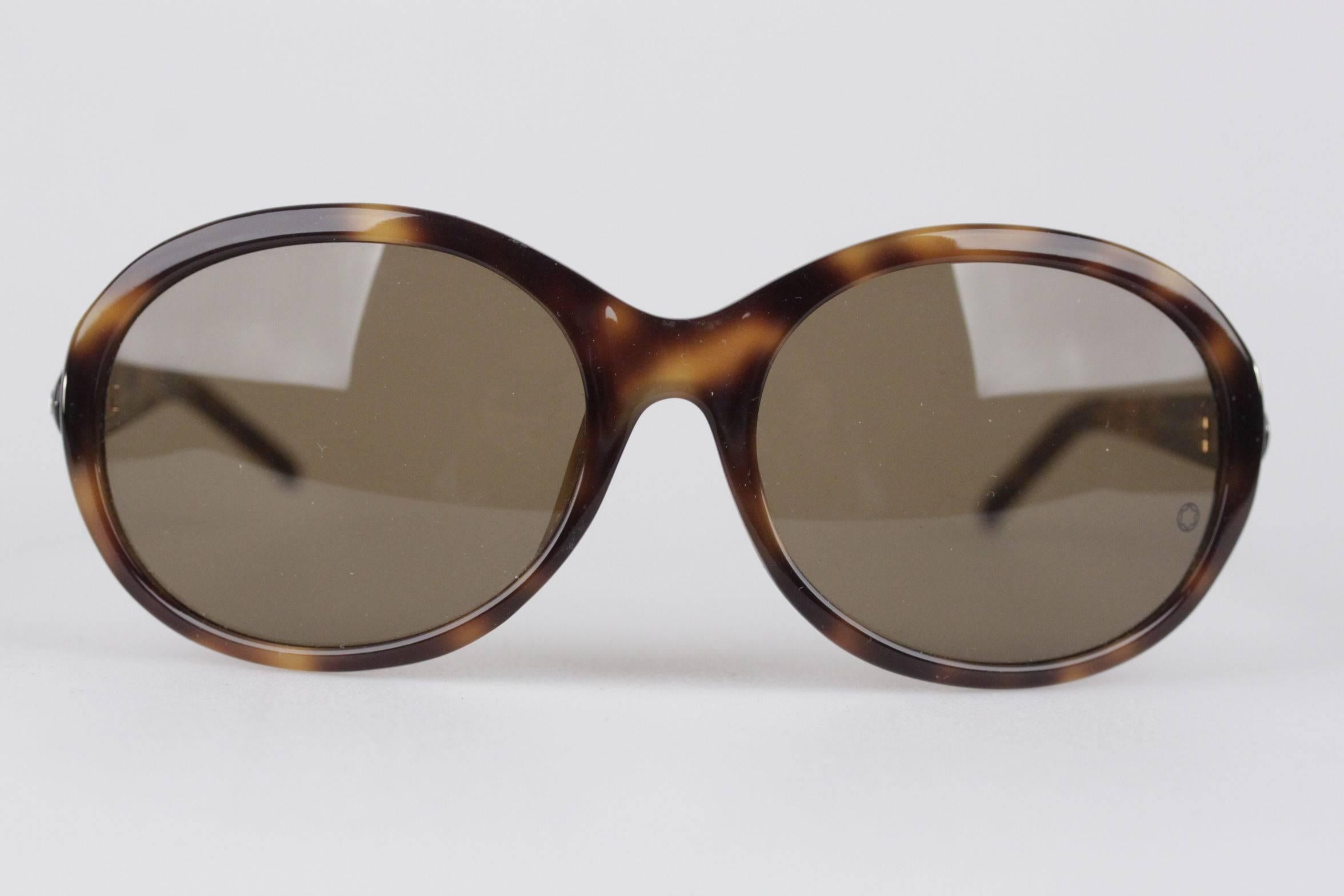 Montblanc Oval Oversized Brown Mint Sunglasses MB138S T32 59mm 125 NOS 1