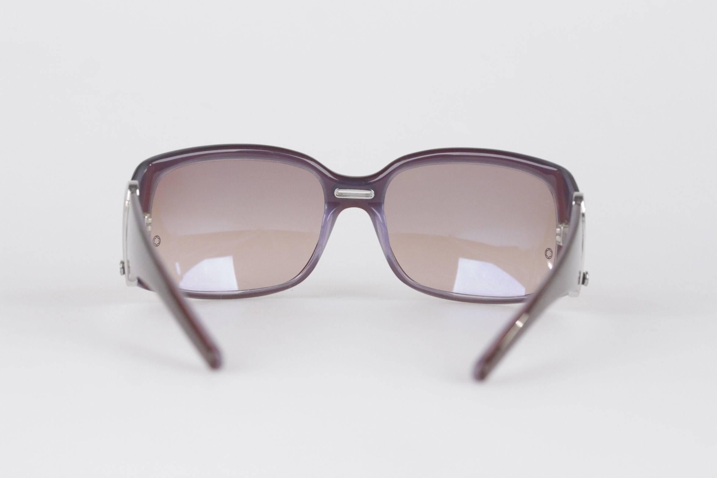MONTBLANC Brown MB 88S 345 SUNGLASSES 60/17 125 Cut Out EYEWEAR In New Condition In Rome, Rome