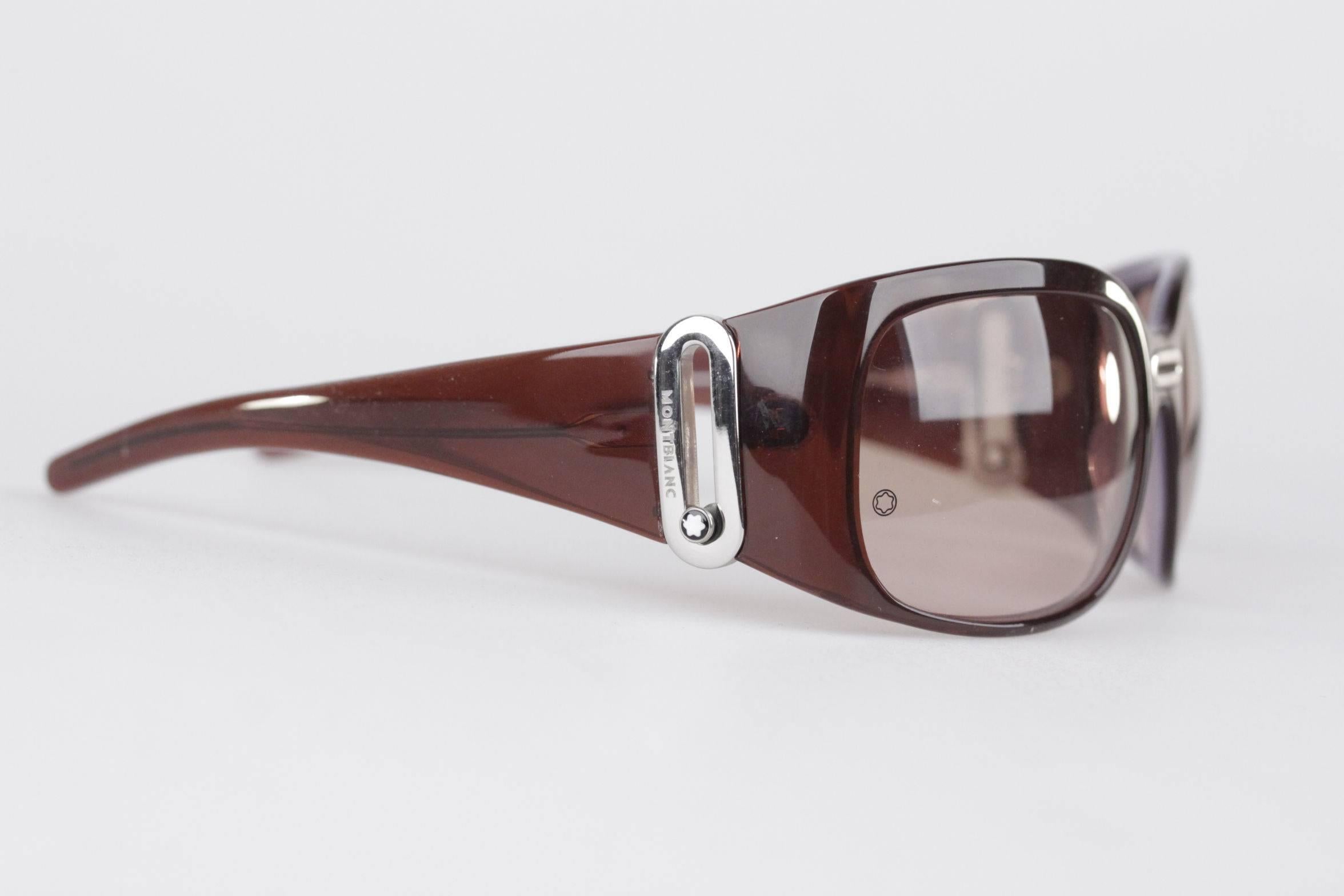 MONTBLANC Brown MB 88S 345 SUNGLASSES 60/17 125 Cut Out EYEWEAR 1