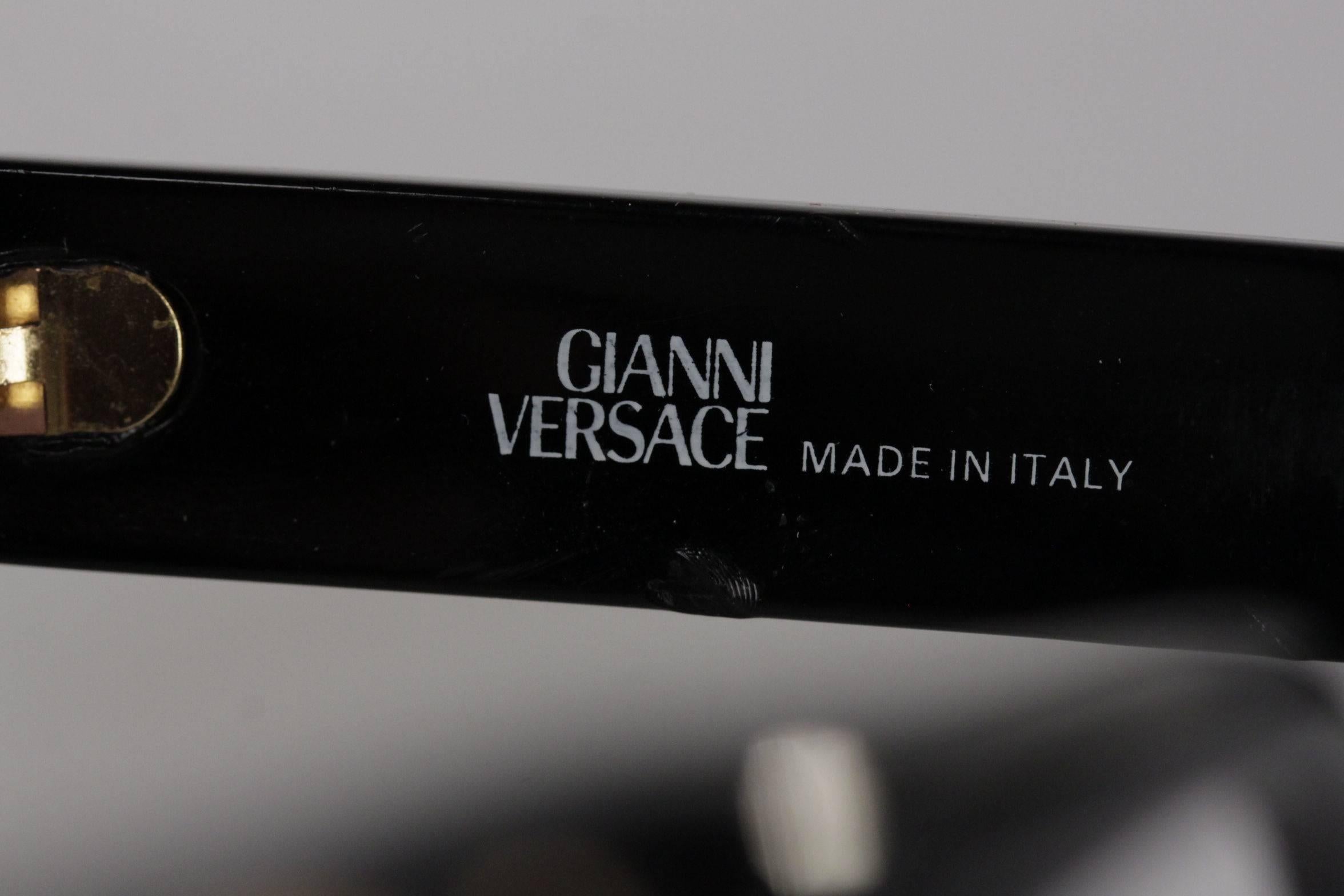 GIANNI VERSACE Vintage Black MEDUSA SUNGLASSES Mod 527/B Col 852 1