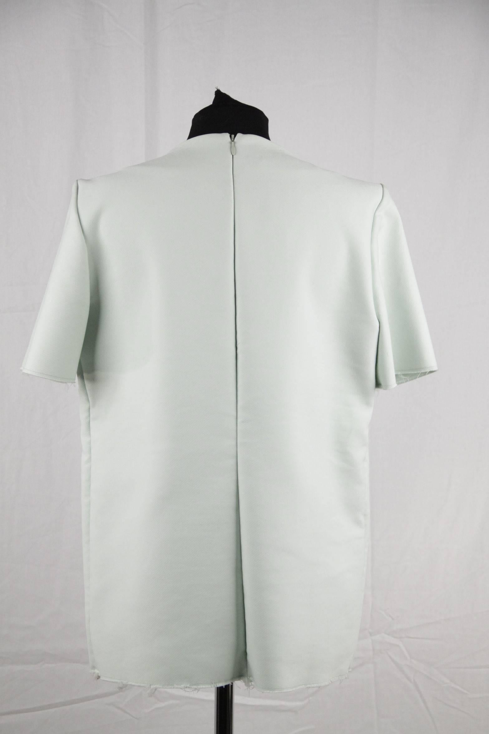 Gray Marni Light Green Cotton Blend T Shirt Top Face Print Size 42